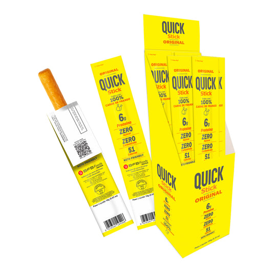 Box com 10un QUICK Stick Protein - FRANGO Sabor Original