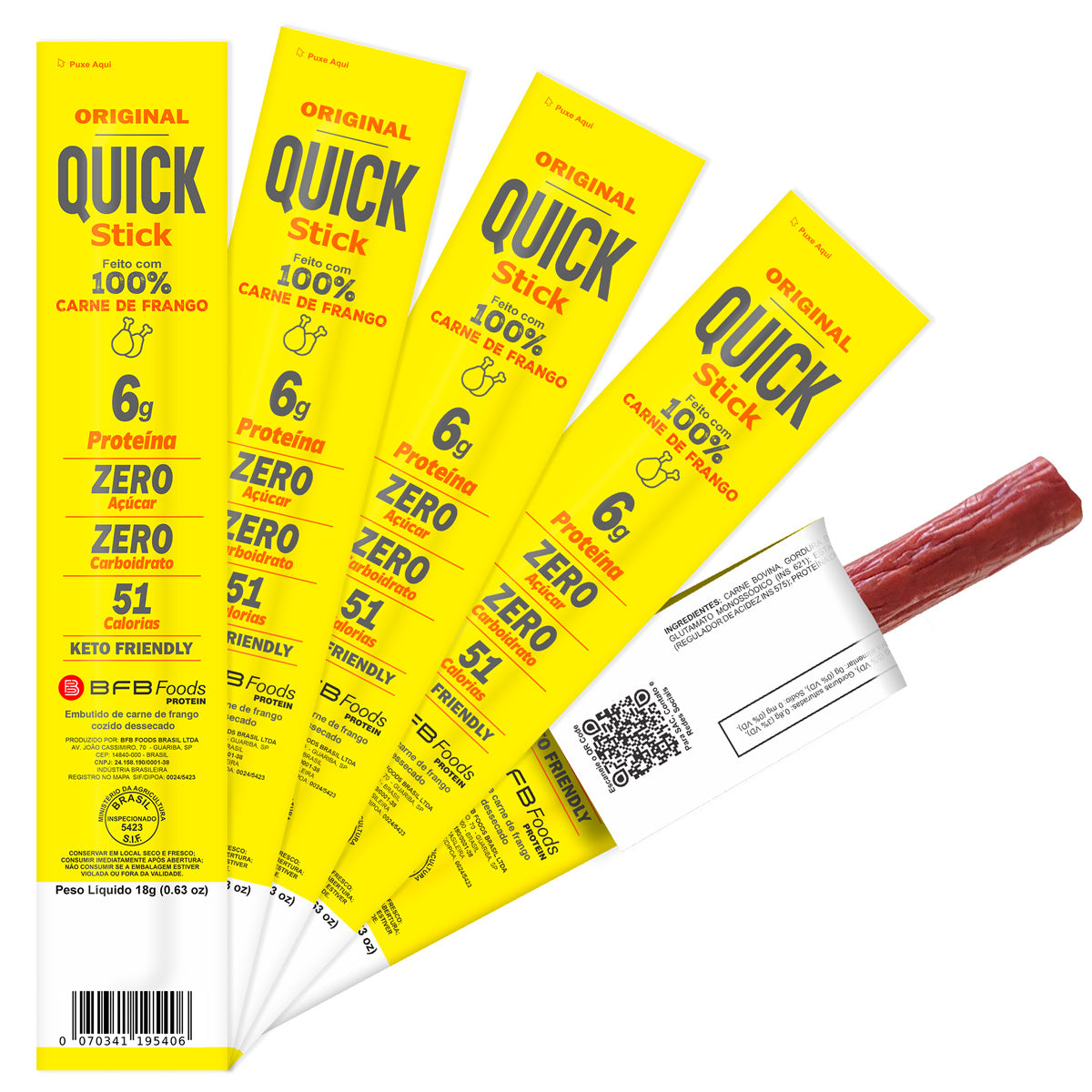 Kit com 5un QUICK Stick Protein - Frango -